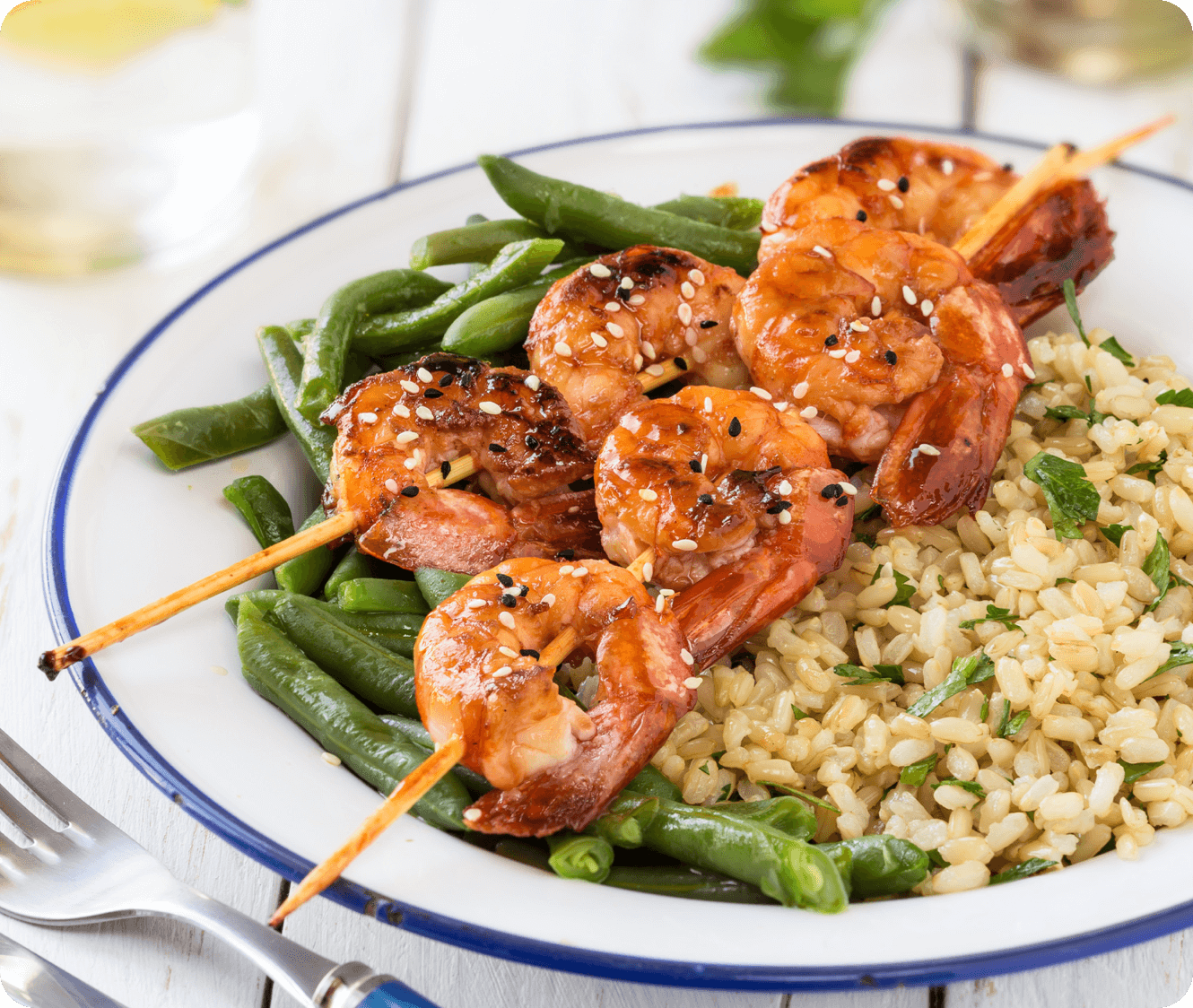 Gambas al balsámico en un instante