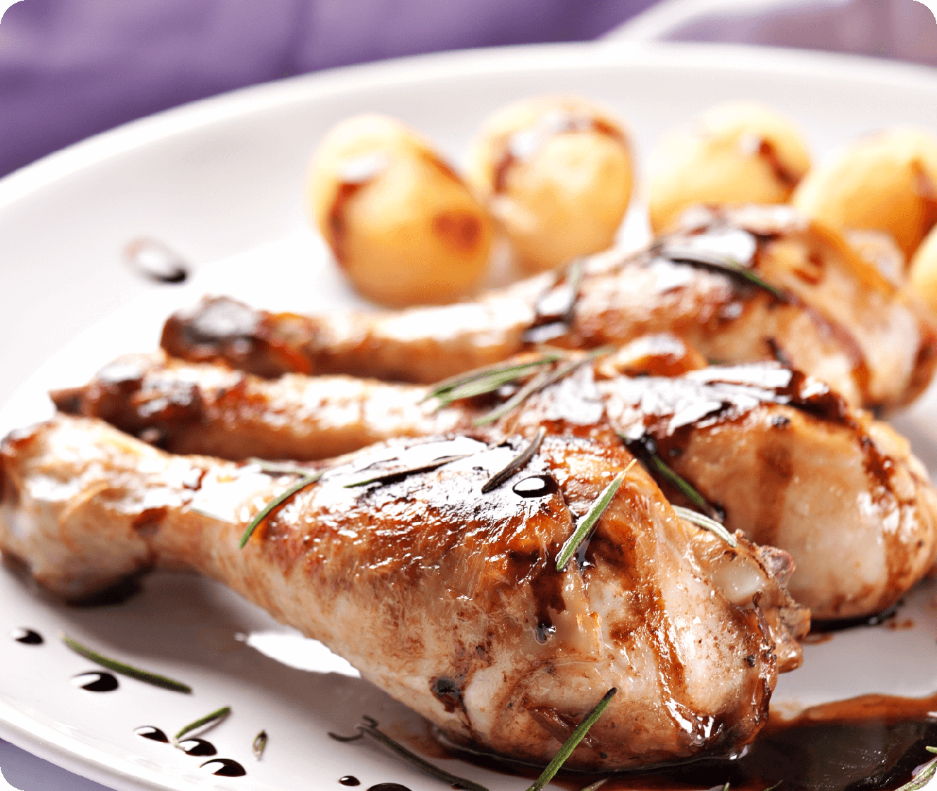 Pollo al horno con balsámico