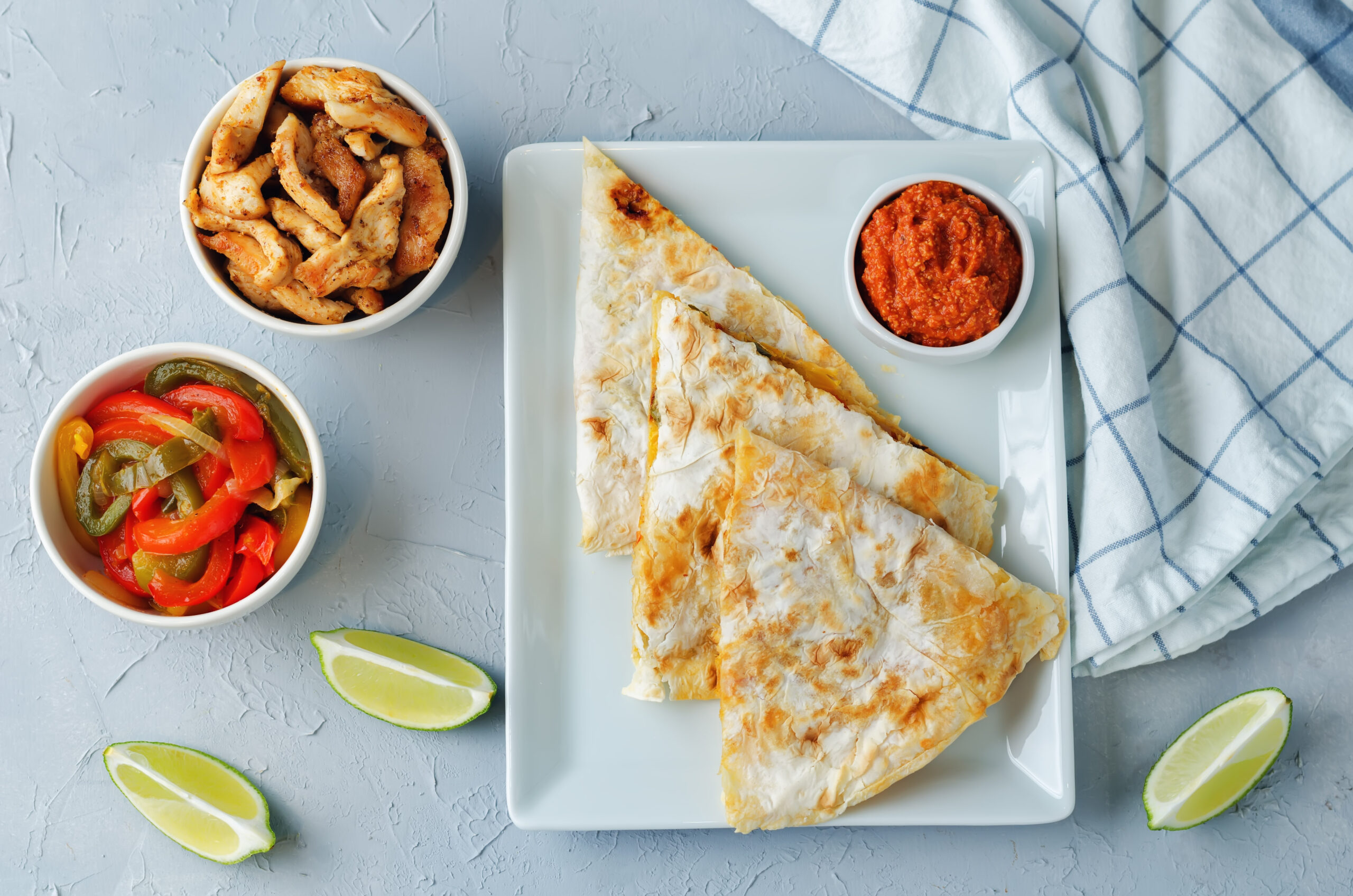 Black Bean Salsa with Cheese Quesadilla