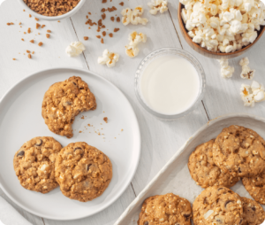 chocolate toffee chip cookies popcorn