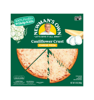 Pizza de queso con masa de coliflor