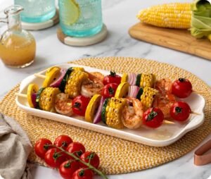 SUMMER SHRIMP & SQUASH KEBABS