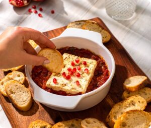 Baked Feta with Pineapple Salsa