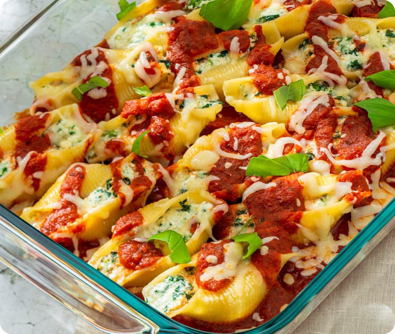 Cheesy Spinach Ricotta Stuffed Shells