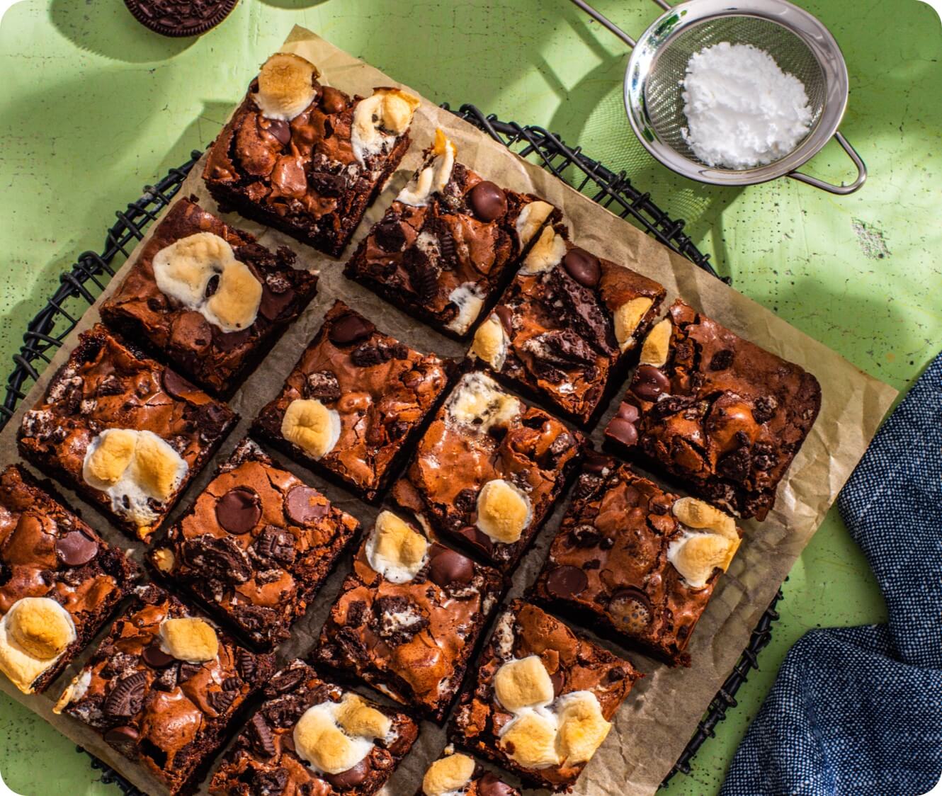Mint Hot Chocolate Brownies