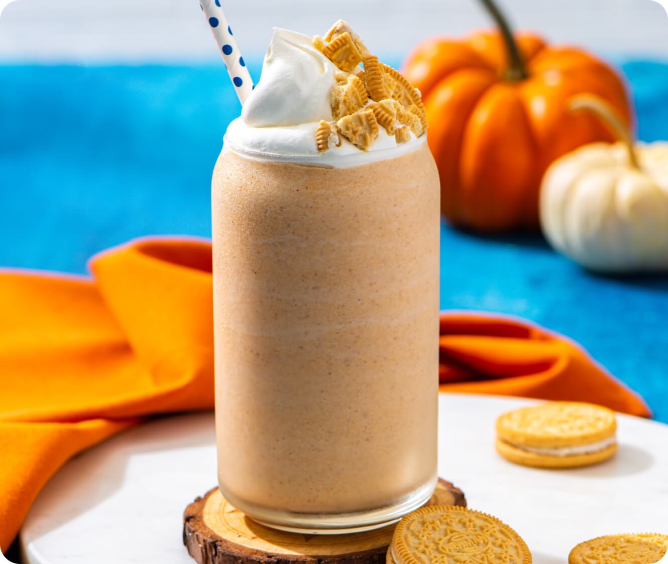 Pumpkin Spice Vanilla Cookie Milkshake