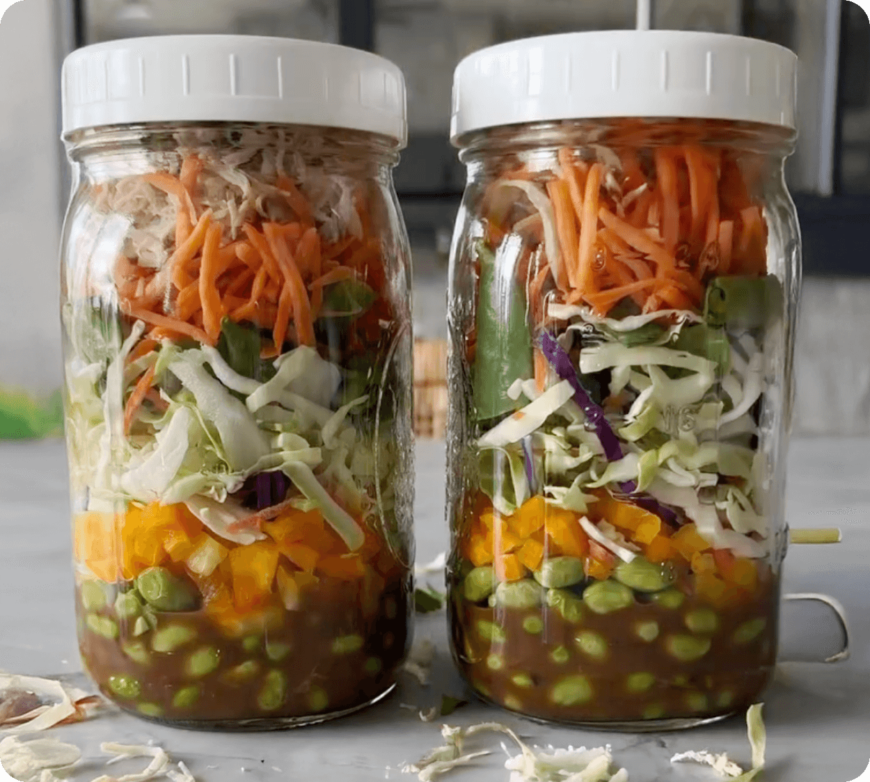 Sesame Salad Jars